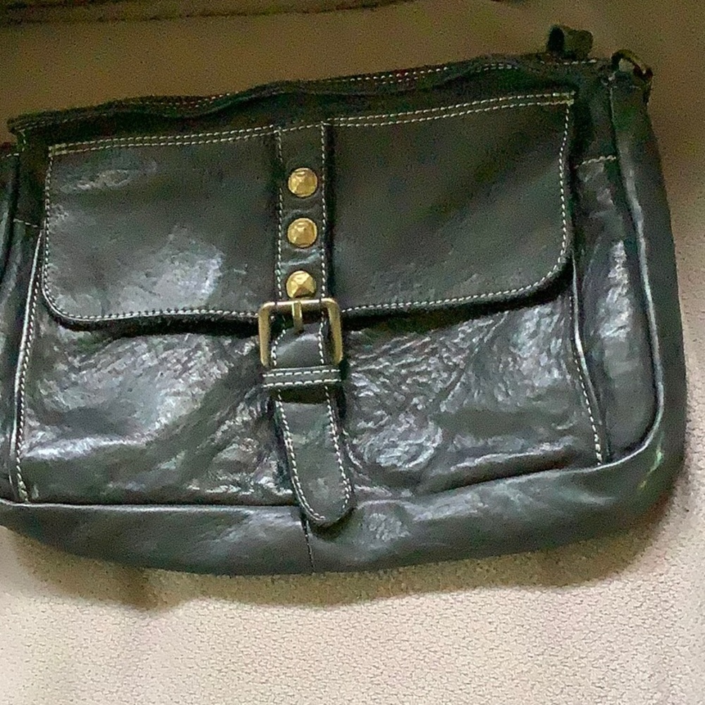 Cross body purse from real leather made in Italy
